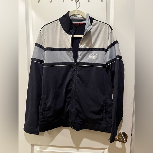 Puma Women’s Blue/Grey Activewear Track Jacket Size Medium - Picture 1 of 10